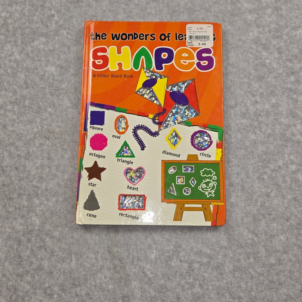 The Wonders of Learning Shapes Glitter Board Book Son Schein Press 2004 Vintage